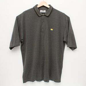 Slazenger Golf Mens Augusta Polo Shirt Dark Gray Green Collared SS Large